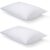 Pair of White Classic Organic Cotton Sateen Weave Pillowcases