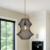 Industrial Black Iron Pendant Light with Hourglass Shape