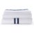 White with Navy Twin Band Organic Cotton Sateen Weave Bedding Set