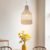 Sustainable Handwoven White Rattan Light Fixture
