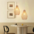 Natural Rattan and Bamboo Pendant Light with Iron Frame