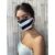 Striped Out Monochrome Cotton Lined 3 Ply Mask With Tie Ups