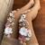 Carnations at Dawn Fishnet Stockings