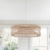 Shallow Rattan Pendant Light for Kitchen Island Dining Area or Reading Corner