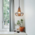 Rustic Dining Room Woven Rattan Paper Rope Iron Chandelier for Kitchen Aisle Reading Corner
