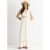 White Lace Trim Viscose Maxi Dress