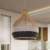 Monochrome Japanese Style Handwoven Rattan Pendant Light