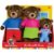 Fluffy toy Jemini Brown Plush Bear (3 Pieces)