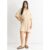 Beige Plisse Frill Detail oversized Shirt Dress