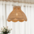 Japanese-Inspired Petal Bloom Rattan Woven Pendant Light