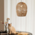Japanese-style Oval Rattan Pendant Light
