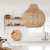 Open-Gourd Japanese Rattan Pendant Light