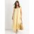 Lemon Ruffle Short Sleeve Viscose Maxi Dress