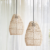 Eco-Friendly Rustic Rattan Pendant Light For Home Decor