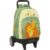 School Rucksack with Wheels Mufasa Green Beige 33 x 45 x 22 cm