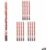 Confetti cannon 9119-80 Red Paper Cardboard Plastic 5 x 79 x 5 cm (12 Units)