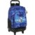 School Rucksack with Wheels El Niño Roller Blue Black 33 x 45 x 22 cm