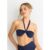 Navy Twist Front Halter Neck Bikini Top