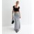 Silver Satin Maxi Skirt