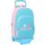 School Rucksack with Wheels Benetton Unique Pink Turquoise 30 x 46 x 14 cm
