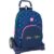 School Rucksack with Wheels Benetton Damero Navy Blue 30 x 46 x 14 cm
