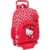 School Rucksack with Wheels Hello Kitty Iconic White Red 33 x 42 x 14 cm