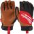 Milwaukee Hybrid Leather Work Gloves Brown / Red XL