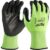 Milwaukee Hi Vis Cut Level 3 Dipped Work Gloves Black / Yellow M Pack of 1