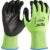 Milwaukee Hi Vis Cut Level 2 Dipped Work Gloves Black / Yellow XL Pack of 1
