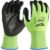 Milwaukee Hi Vis Cut Level 2 Dipped Work Gloves Black / Yellow L Pack of 1