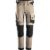 Snickers 6341 Mens Allround Work Stretch Slim Fit Trousers Khaki / Black 31″ 35″