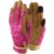 Town and Country Lux Fit Synthetic Leather Garden Gloves Pink M