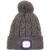 Town and Country Bobble Hat and Rechargeable LED Head Torch Grey One Size