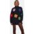 Black Floral Appliqué High Neck Oversized Jumper